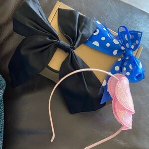 Charming Kids Hair Accessories Set of 3- Black, Blue, and Pink